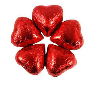 Chocolate Hearts - Red (Milk)